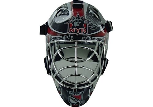 Henrik Lundqvist Autographed NY Rangers Replica Mini Goalie Mask (Steiner Sports COA)